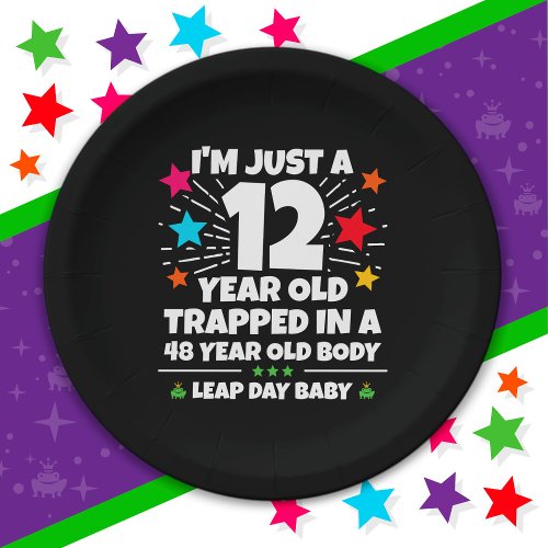 Leap Year Birthday Party 48th Birthday Leap Day Paper Plates
