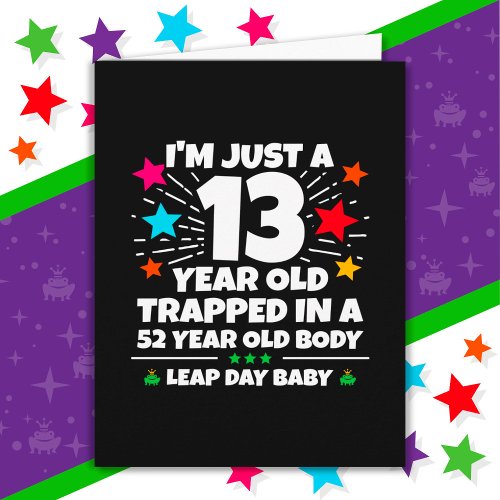 Leap Year Birthday Party 52nd Birthday Leap Day Card