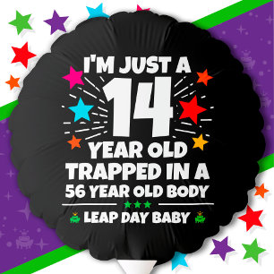 Leap Year Birthday Party 56th Birthday Leap Day Balloon
