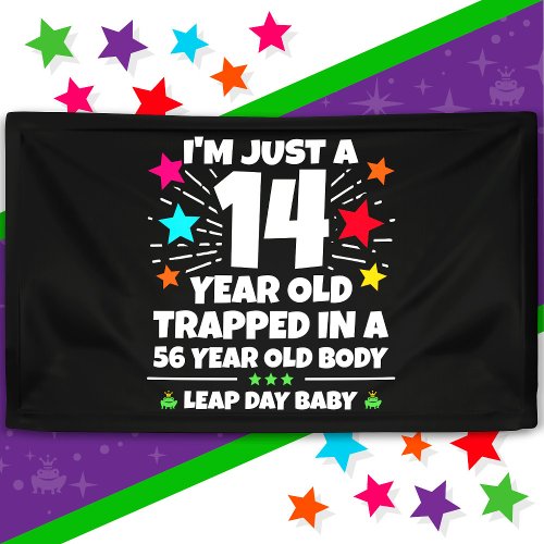 Leap Year Birthday Party 56th Birthday Leap Day Banner