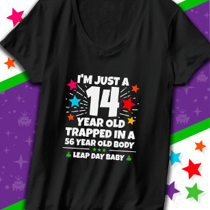 Leap Year Birthday Party 56th Birthday Leap Day T-Shirt