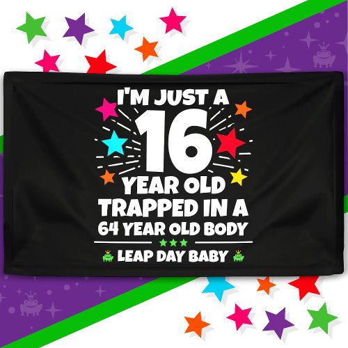 Leap Year Birthday Party 64th Birthday Leap Day Banner