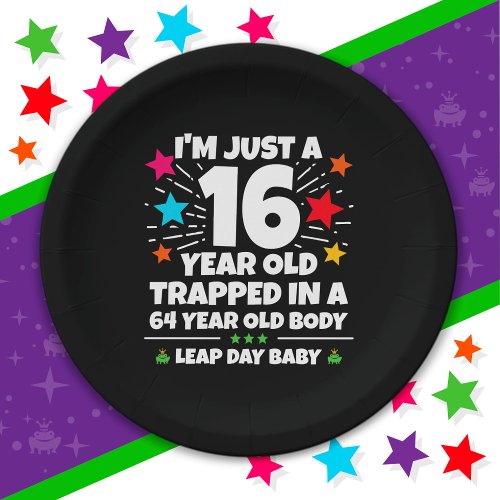 Leap Year Birthday Party 64th Birthday Leap Day Paper Plates