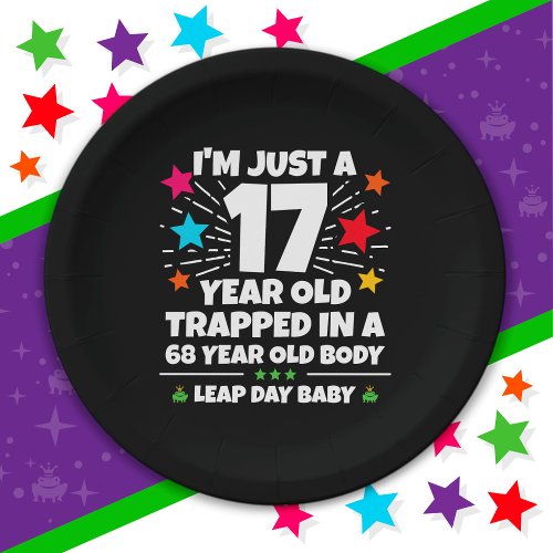 Leap Year Birthday Party 68th Birthday Leap Day Paper Plates