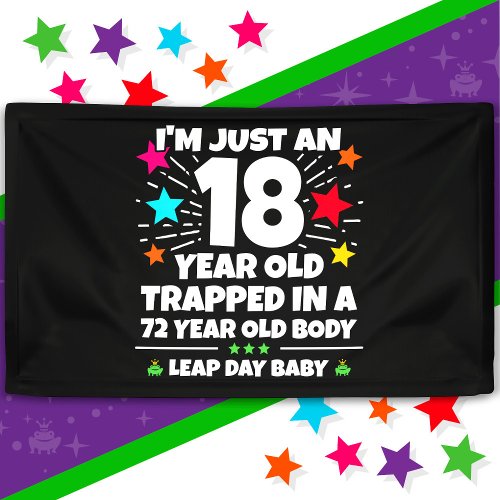 Leap Year Birthday Party 72nd Birthday Leap Day Banner