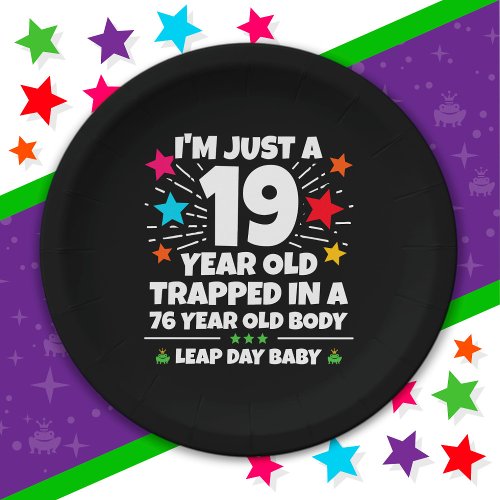 Leap Year Birthday Party 76th Birthday Leap Day Paper Plates