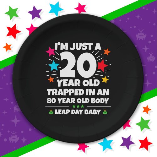 Leap Year Birthday Party 80th Birthday Leap Day Paper Plates