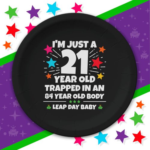 Leap Year Birthday Party 84th Birthday Leap Day Paper Plates