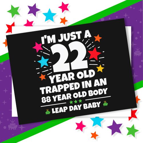 Leap Year Birthday Party 88th Birthday Leap Day Postcard
