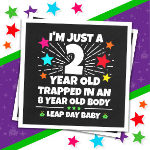 Leap Year Birthday Party 8th Birthday Leap Day Feb Napkins