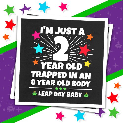 Leap Year Birthday Party 8th Birthday Leap Day Feb Napkins