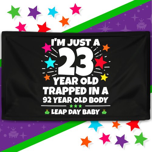 Leap Year Birthday Party 92nd Birthday Leap Day Banner