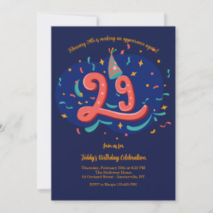 Leap Year Birthday Party Invitation