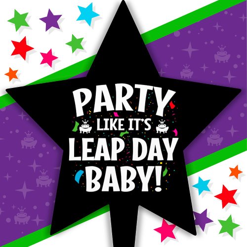 Leap Year Birthday Party Leap Day Baby Feb 29th Cake Topper