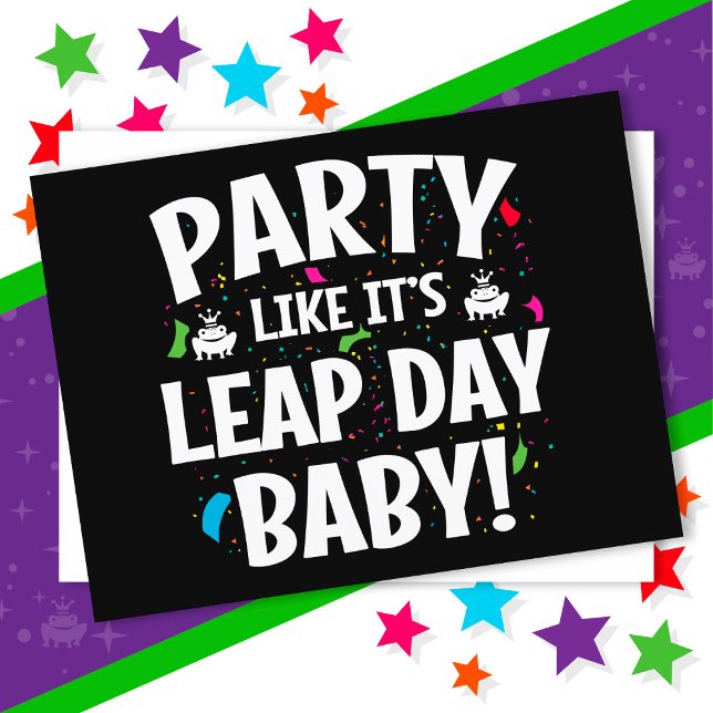 Leap Year Birthday Party Leap Day Baby Feb 29th Postcard (Creator Uploaded)