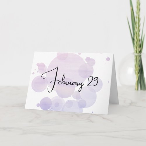 Leap Year February 29 Birthday Card