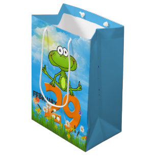 Leap Year Frog For Birthday Medium Gift Bag