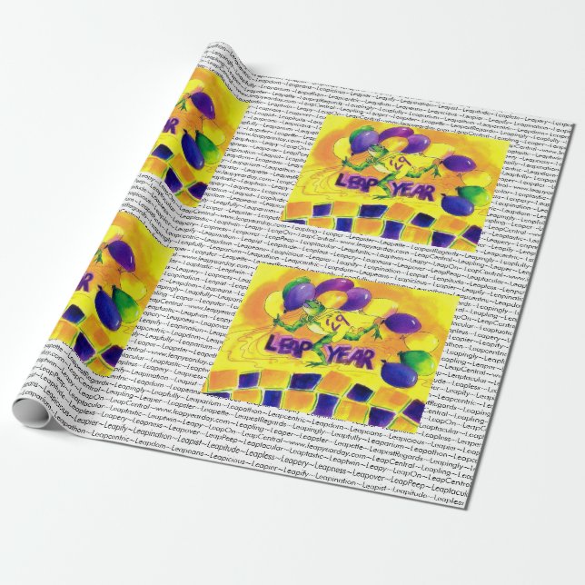 Leap Year Gift Wrap Paper (Unrolled)