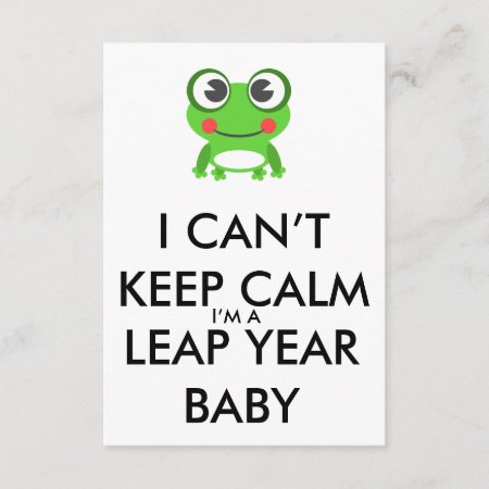 Leap Year/ Leap Day Baby Birthday Invitation