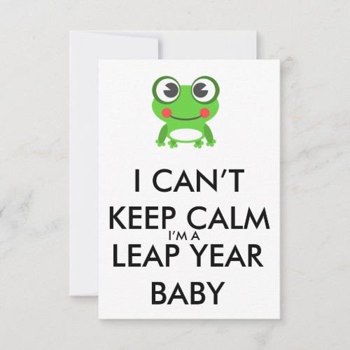 Leap Year Leap Day Baby Birthday Invitation