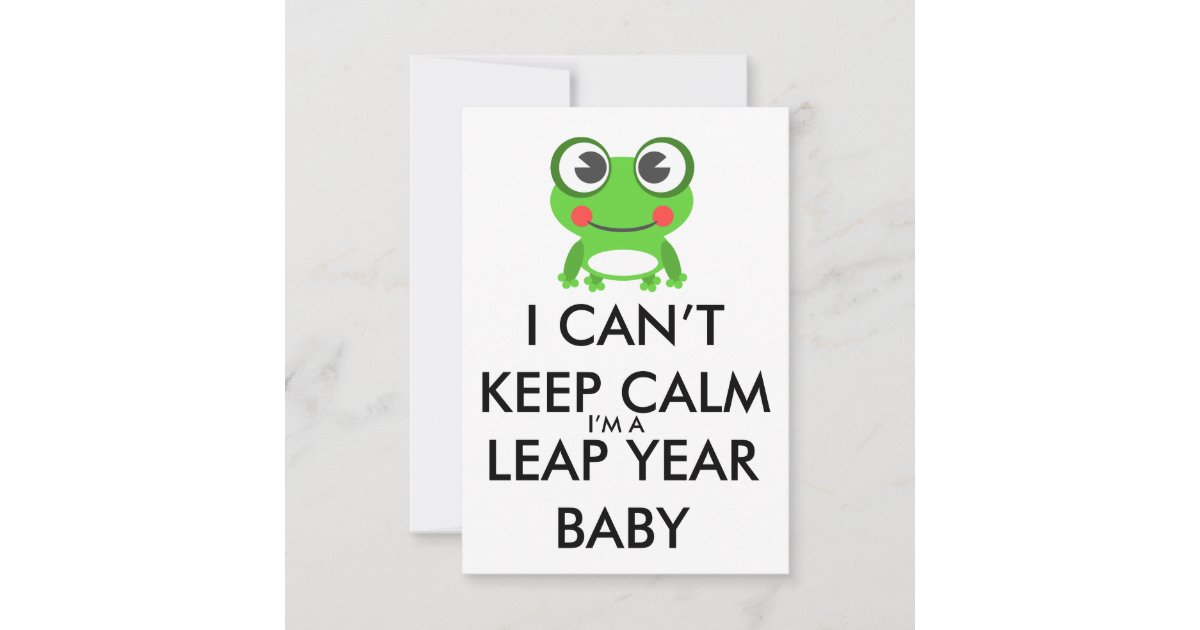 Leap Year/ Leap Day Baby Birthday Invitation | Zazzle