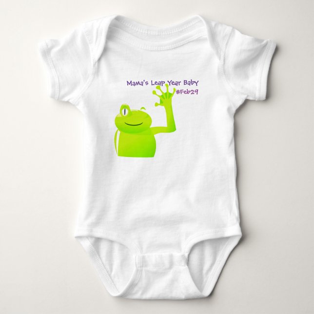 Leap Year/ Leap Day Baby Dress Bodysuit (Front)