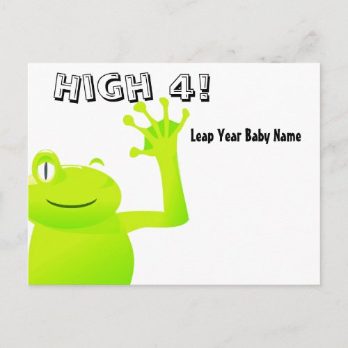 Leap Year Leap Day Baby Postcard