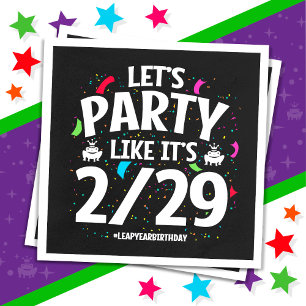 Leap Year Leap Day Party Feb 29th Birthday Napkins