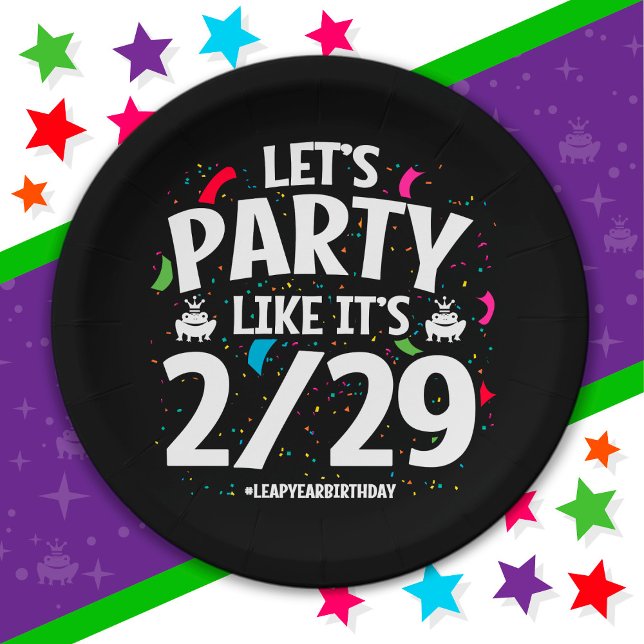 Leap Year Leap Day Party Feb 29th Birthday Paper Plates (Creator Uploaded)