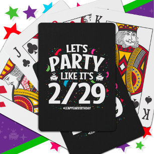 Leap Year Leap Day Party Feb 29th Birthday Poker Cards