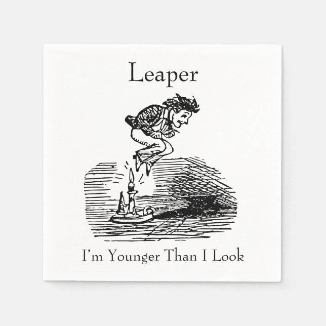 Leap Year Leaper Birthday Napkins (Front)