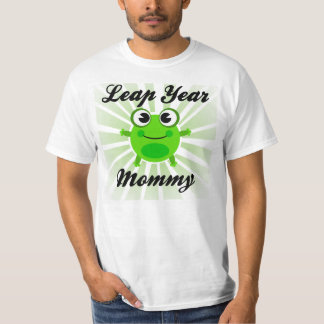 Leap Year Mommy, Cute Green Frog T-Shirt