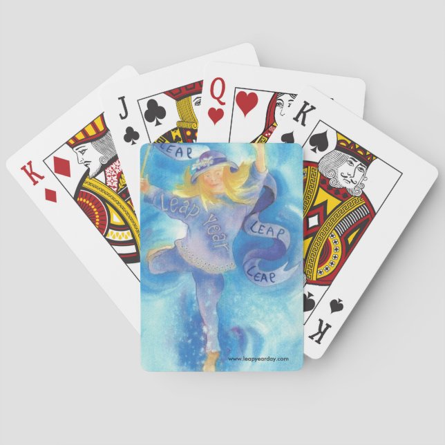 Leap Year Ribbon Girl Poker Cards (Back)