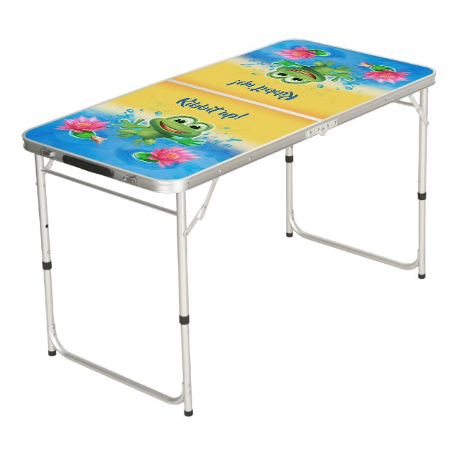 Leapfrog ping pong beer pong party table (Angled)