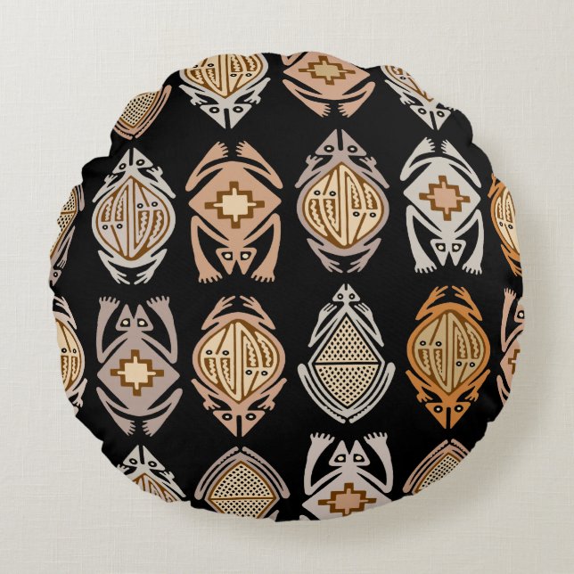 Leapin' Frogs Round Pillow (Front)