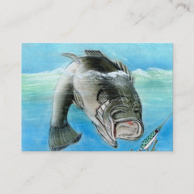 LEAPING BASS Business Card Template (Front)