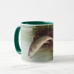 Leaping Brook Trout by S.A. Kilbourne Vintage Fish Mug