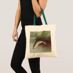 Leaping Brook Trout by S.A. Kilbourne Vintage Fish Tote Bag
