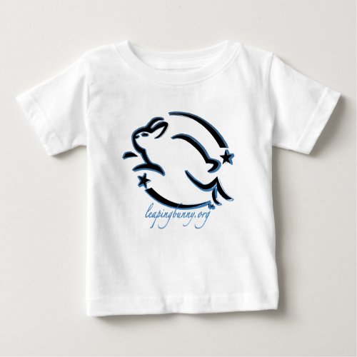 Leaping Bunny Outline Baby T_Shirt