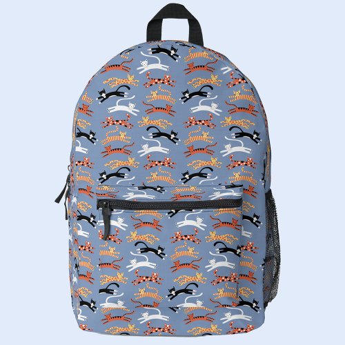 Leaping Cats Printed Backpack