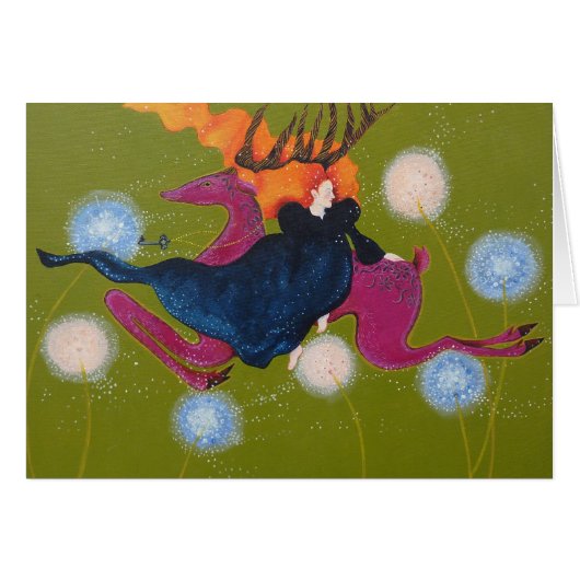 Leaping Deer. Cards (Front Horizontal)