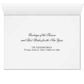 Leaping Deer Folded Holiday Card (Photo Optional) (Inside Horizontal (Bottom))