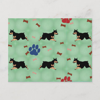 Leaping Doberman Postcard