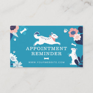 dog grooming appointment cards