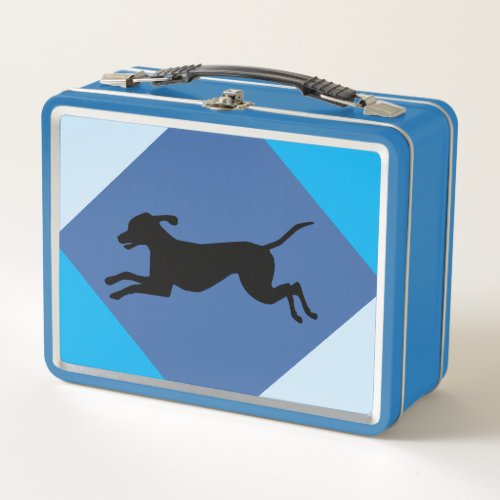 Leaping Dog Metal Lunch Box