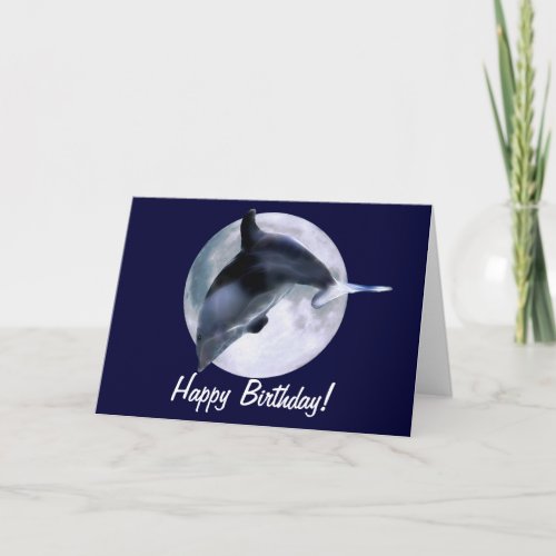 LEAPING DOLPHIN Fantasy Birthday Card Series