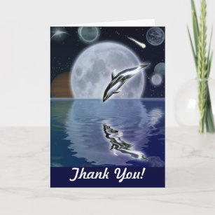 LEAPING DOLPHIN Fantasy Thank You Card