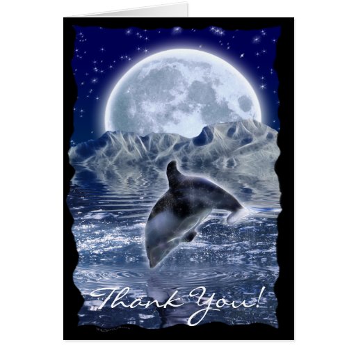 LEAPING DOLPHIN Fantasy Thank You Card Series | Zazzle