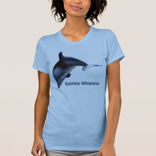 Leaping DOLPHIN Whisperer Art T-Shirt (Front)