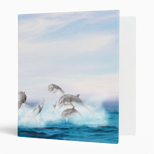 Leaping Dolphins 3 Ring Binder